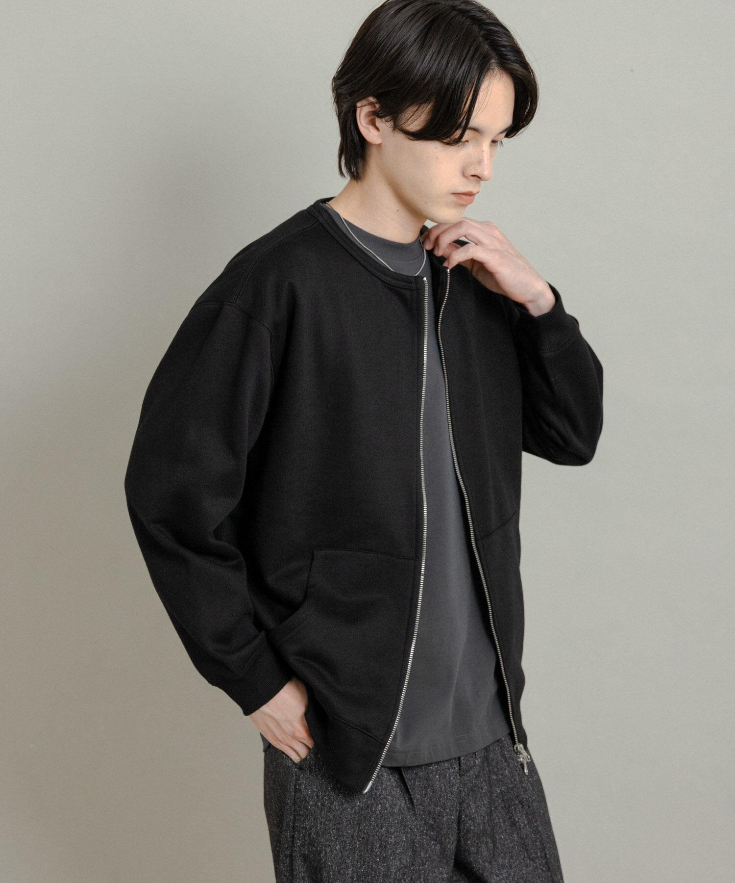 SENSE OF PLACE by URBAN RESEARCH「ウラキモウクルーネックジップスウェット」|スウェット・ジャージ|