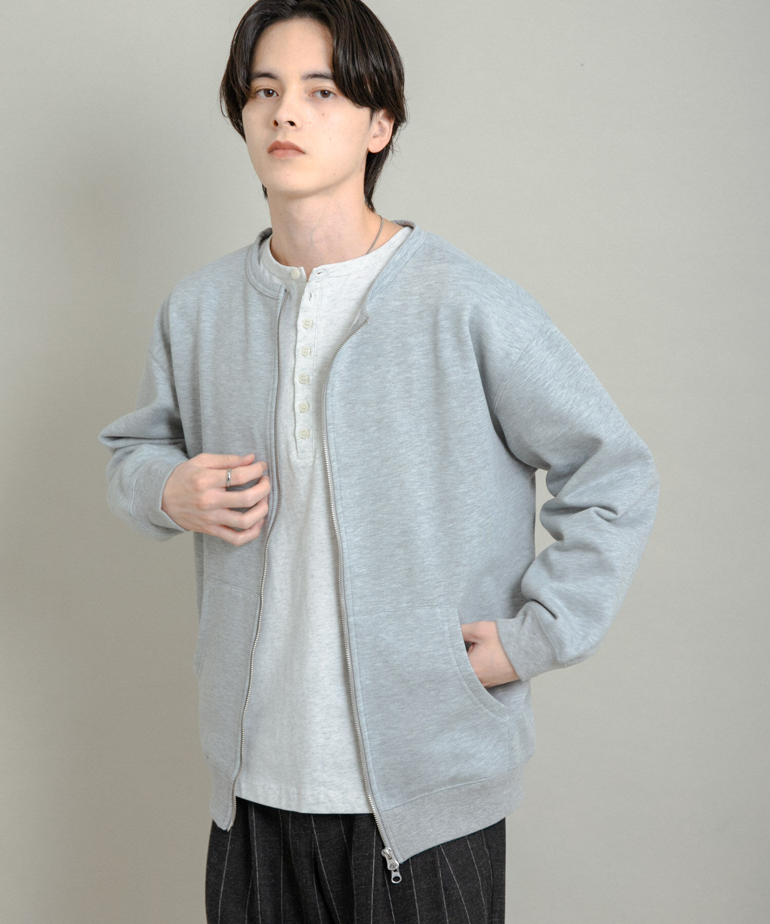 SENSE OF PLACE by URBAN RESEARCH「ウラキモウクルーネックジップスウェット」|スウェット・ジャージ|