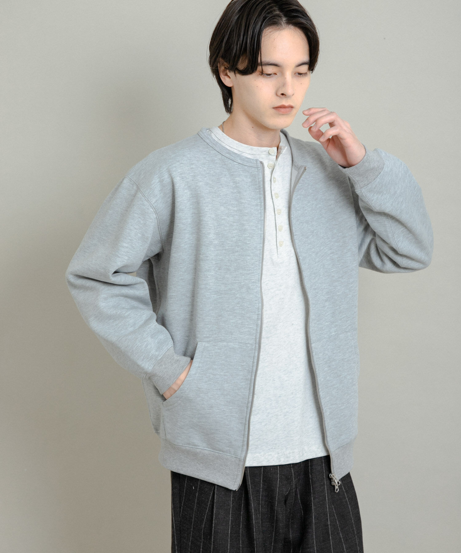 SENSE OF PLACE by URBAN RESEARCH「ウラキモウクルーネックジップスウェット」|スウェット・ジャージ|