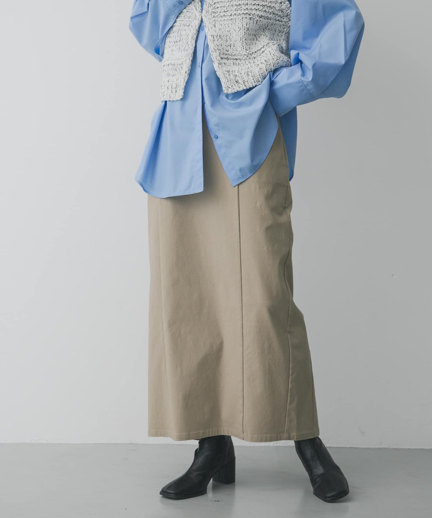 SENSE OF PLACE by URBAN RESEARCH「『一部WEB限定サイズ』ストレッチタイトスカート」|スカート|ベージュ