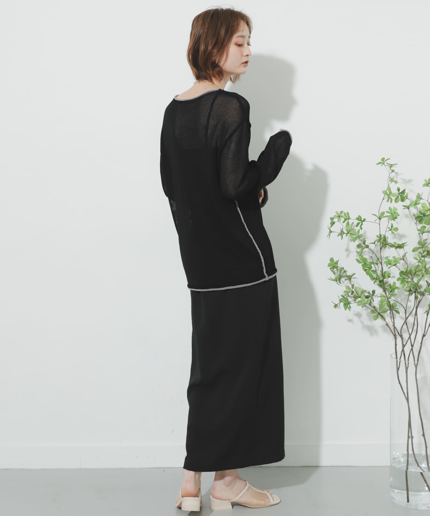 SENSE OF PLACE by URBAN RESEARCH「リネンライクハイウエストラップスカート」|スカート|