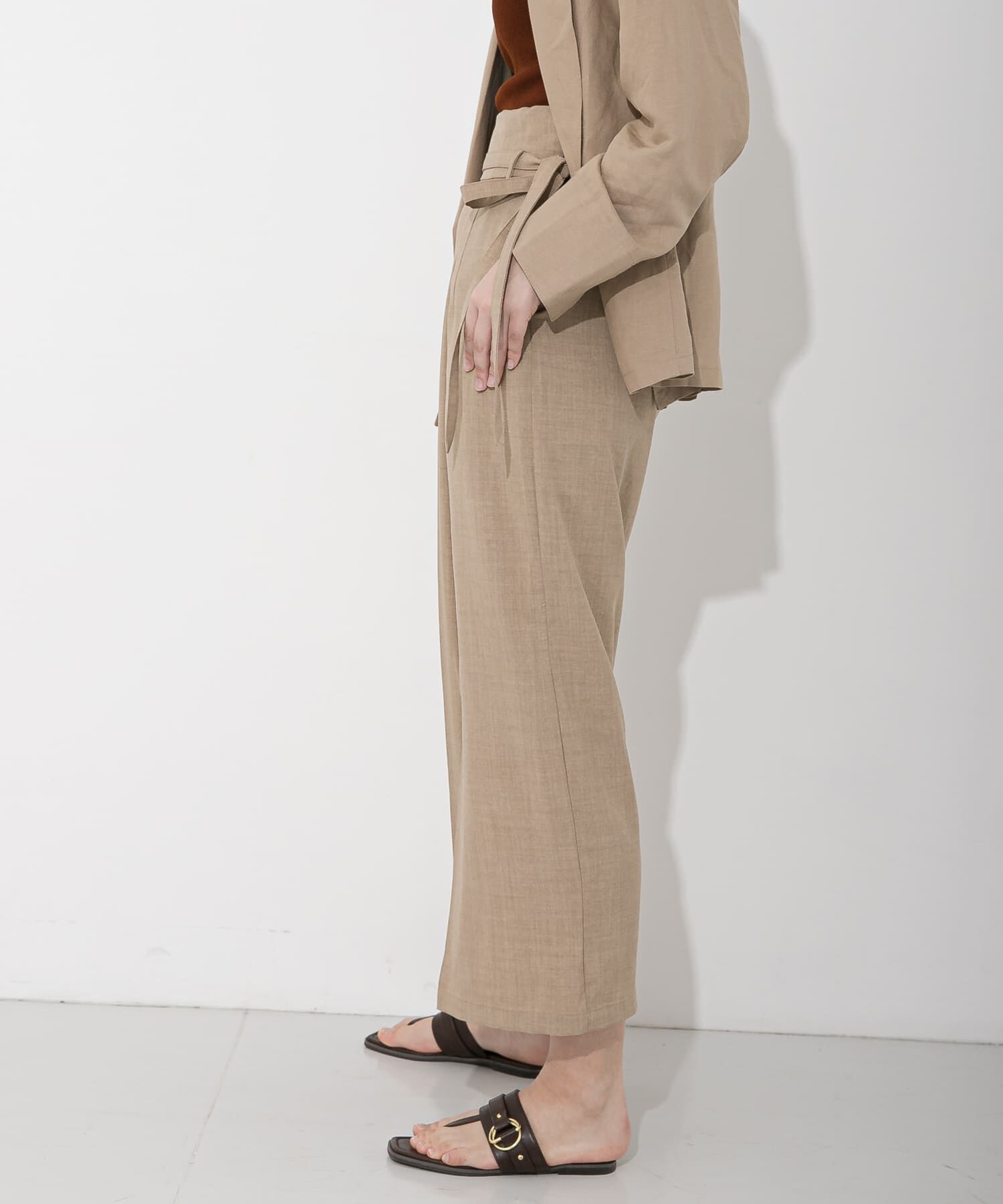 SENSE OF PLACE by URBAN RESEARCH「リネンライクハイウエストラップスカート」|スカート|