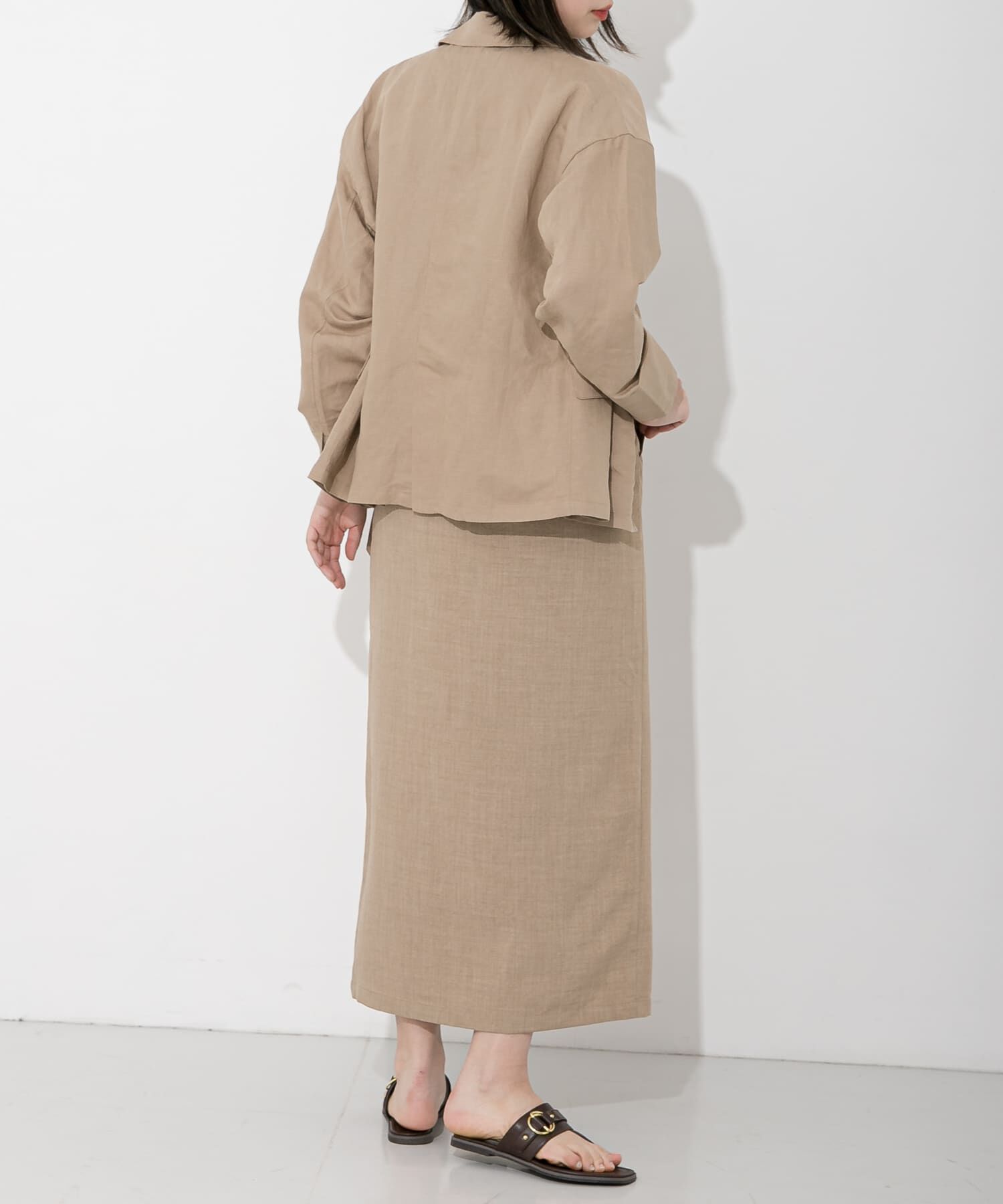 SENSE OF PLACE by URBAN RESEARCH「リネンライクハイウエストラップスカート」|スカート|