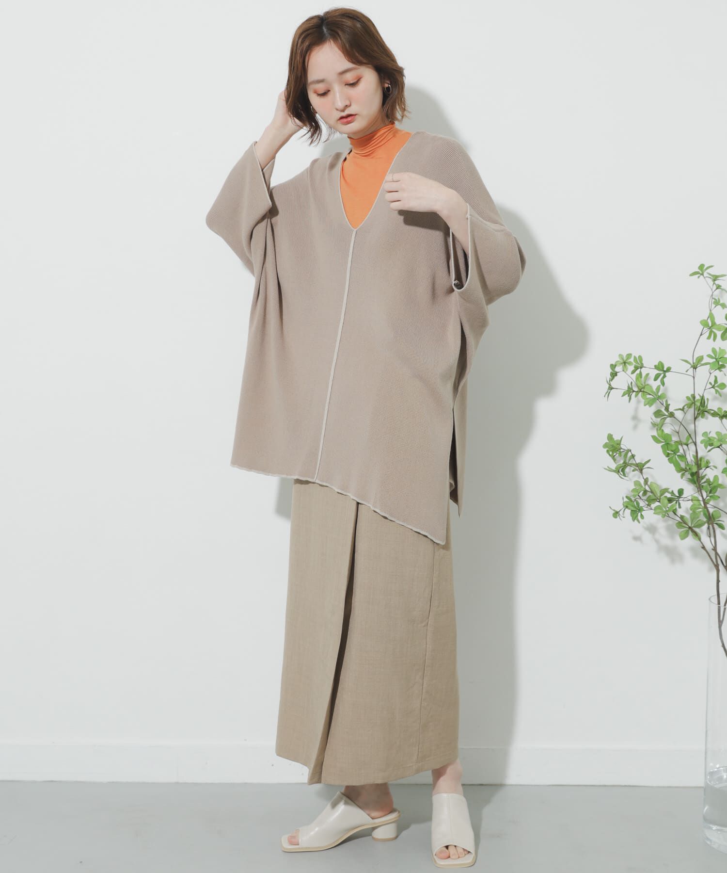 SENSE OF PLACE by URBAN RESEARCH「リネンライクハイウエストラップスカート」|スカート|