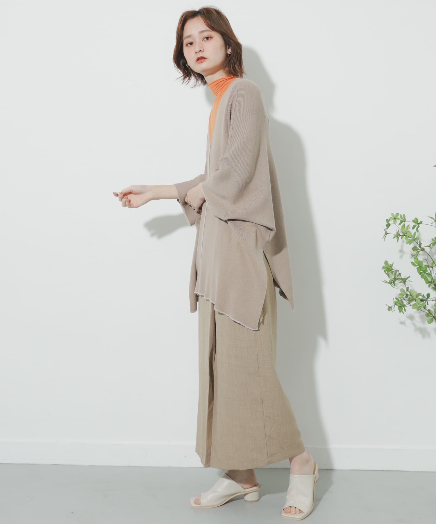 SENSE OF PLACE by URBAN RESEARCH「リネンライクハイウエストラップスカート」|スカート|