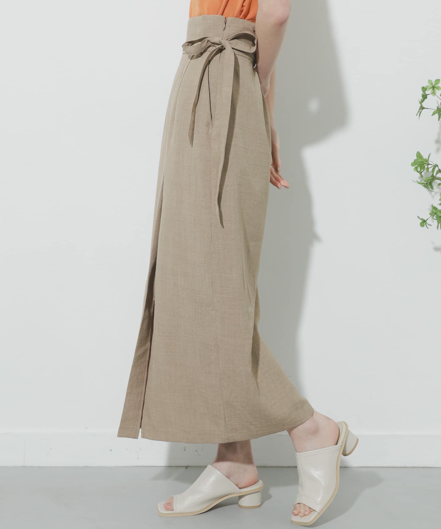 SENSE OF PLACE by URBAN RESEARCH「リネンライクハイウエストラップスカート」|スカート|