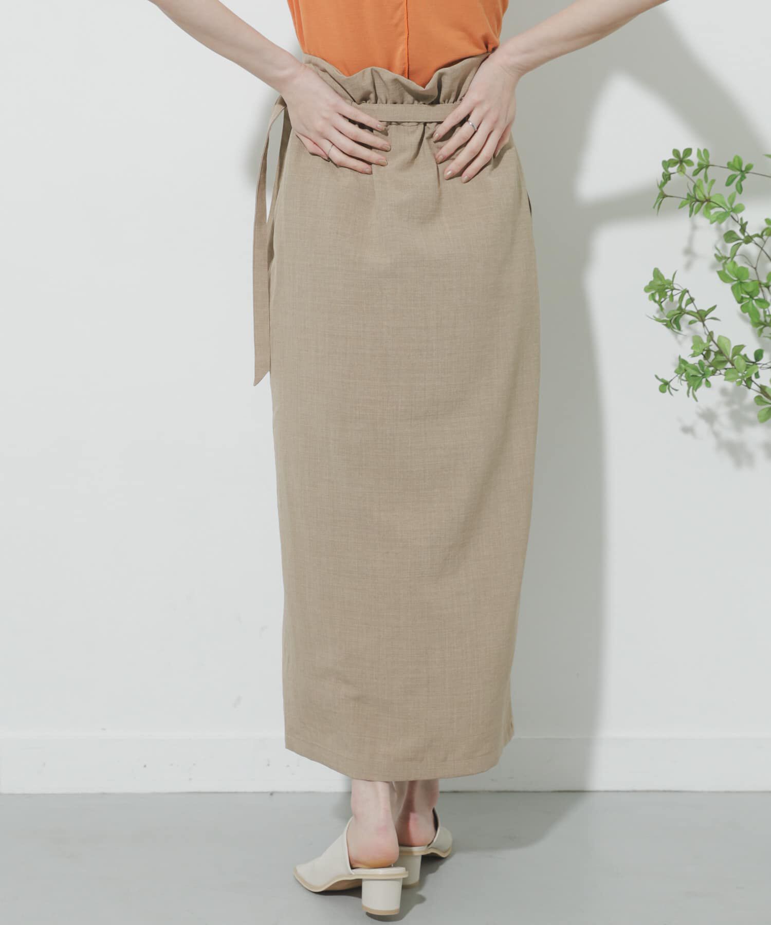 SENSE OF PLACE by URBAN RESEARCH「リネンライクハイウエストラップスカート」|スカート|