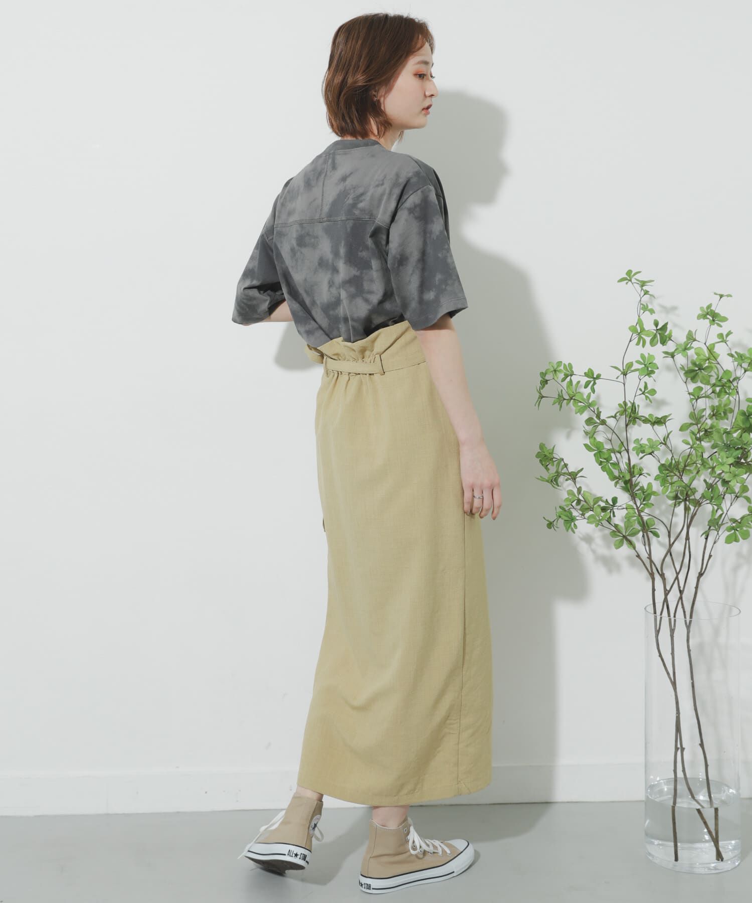SENSE OF PLACE by URBAN RESEARCH「リネンライクハイウエストラップスカート」|スカート|