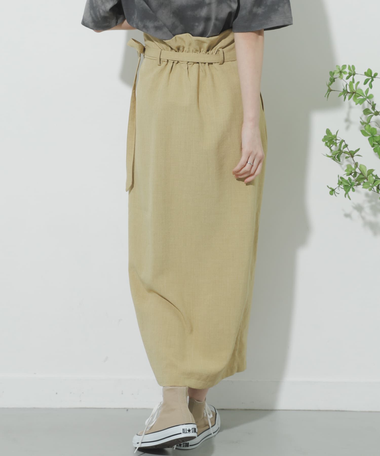 SENSE OF PLACE by URBAN RESEARCH「リネンライクハイウエストラップスカート」|スカート|