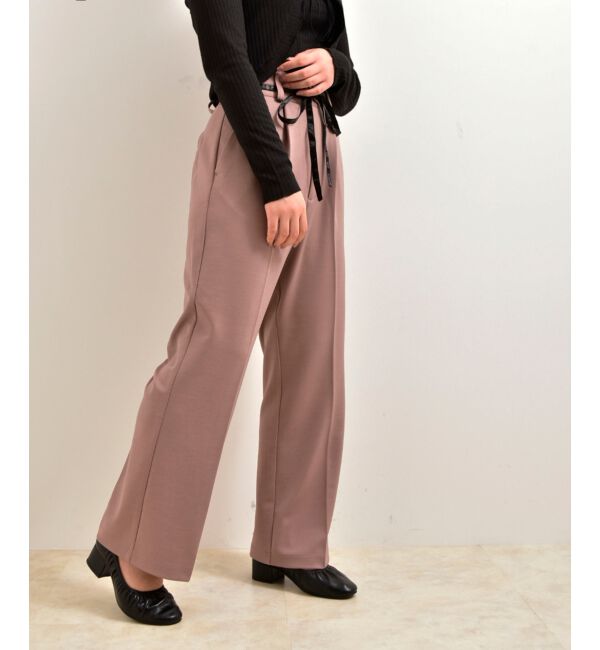 MAJESTICLEGON「リラックスカラーパンツ」|スラックス|モカ