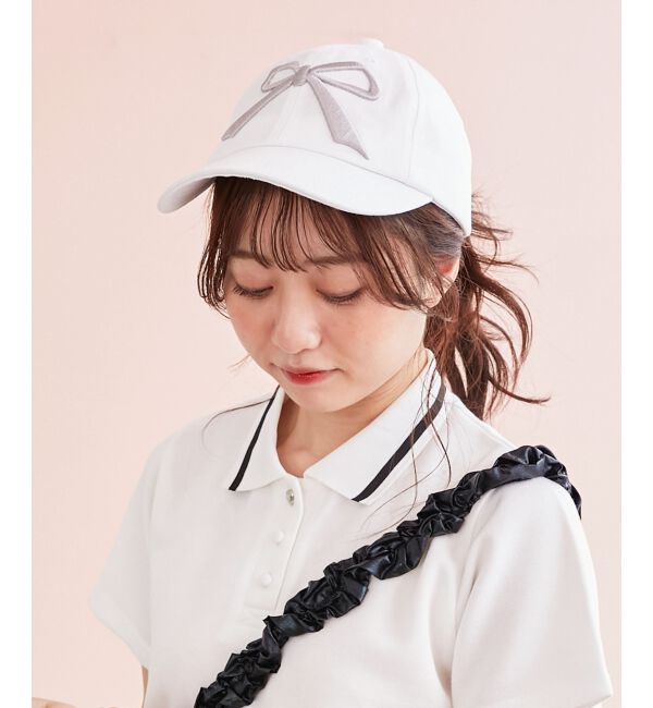 MAJESTICLEGON「リボンモチーフCAP」|キャップ・キャスケット|