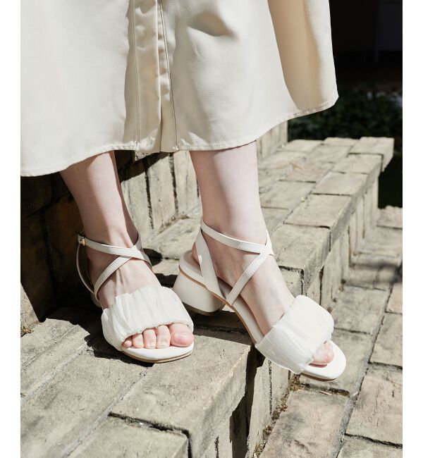  「シアーギャザーサンダル」|サンダル|