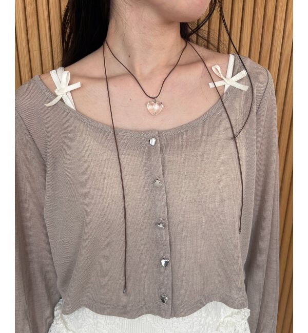  「クリアハートコードネックレス」|ネックレス|