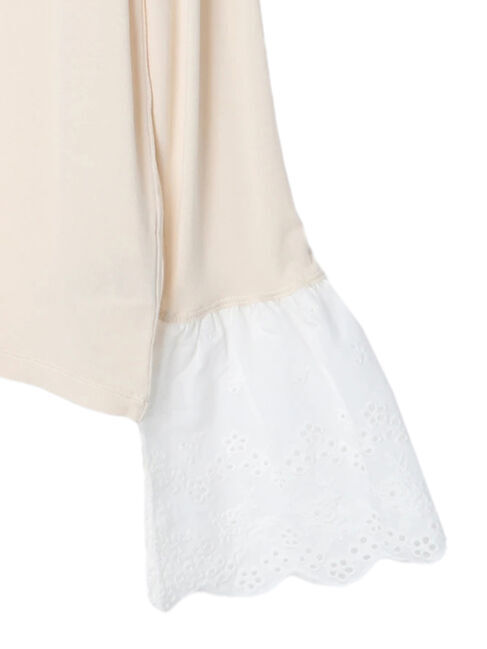 earth music&ecology「袖レース付きタートルネックプルオーバー」|Tシャツ・カットソー|