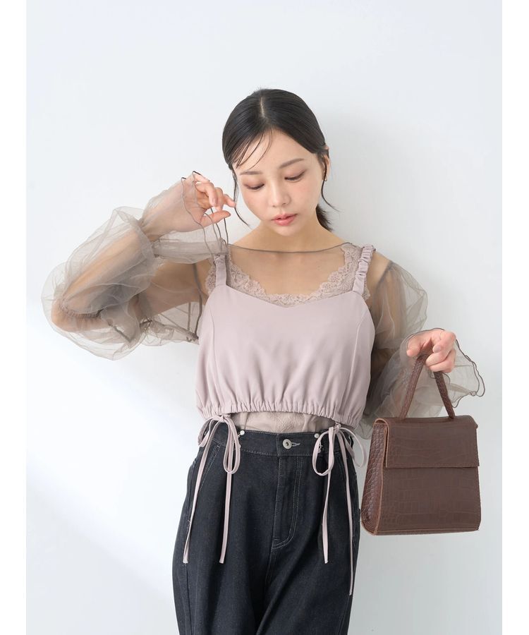 earth music&ecology「マルチウェイビスチェリボンキャミワンピース」|ワンピース|