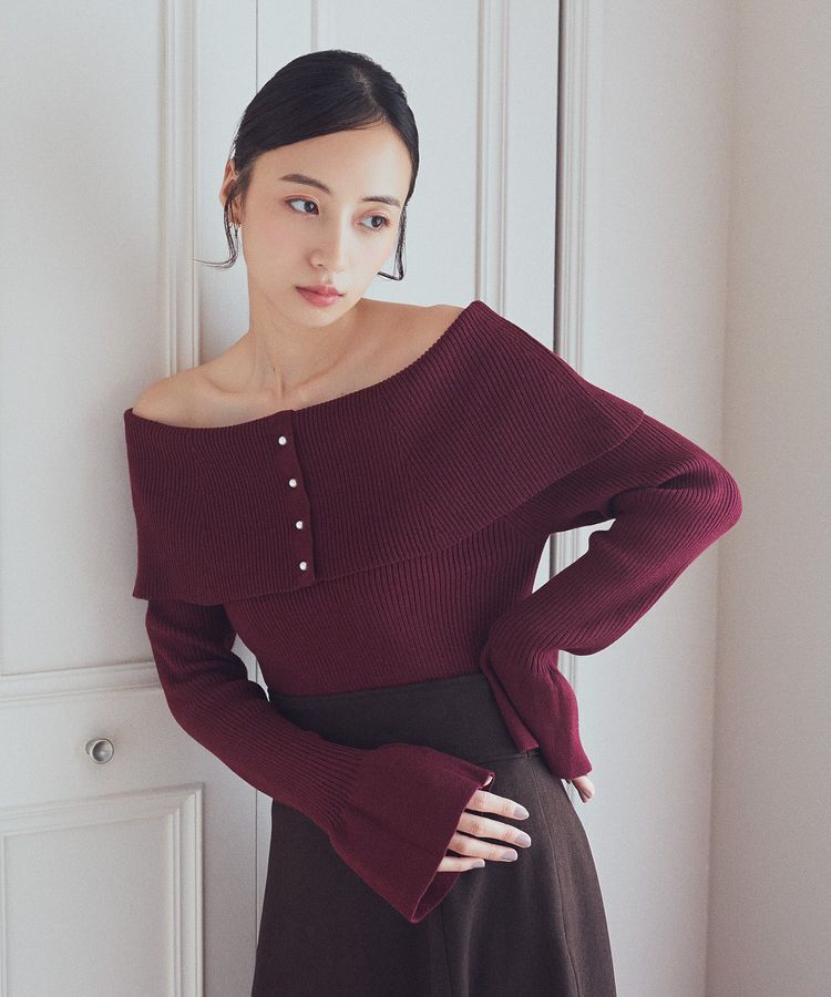 earth music&ecology「2Wayオフショルニットプルオーバー」|ニット・セーター|