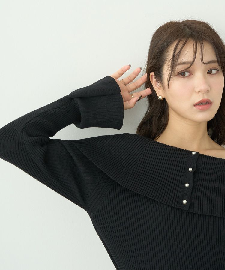 earth music&ecology「2Wayオフショルニットプルオーバー」|ニット・セーター|