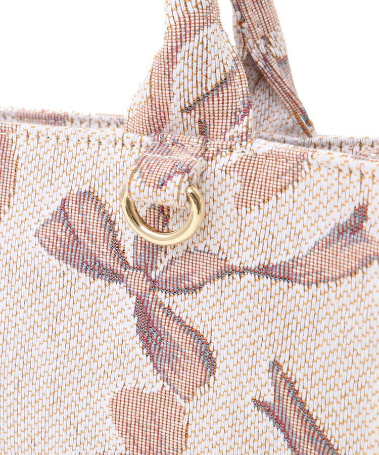 Maison de FLEUR「リボン柄ゴブランスクエアトートSバッグ」|トートバッグ|