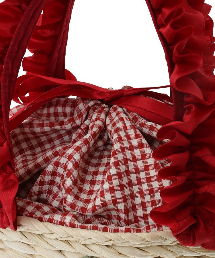 Maison de FLEUR「チェリーメイズフリルハンドルカゴバッグ」|ハンドバッグ|