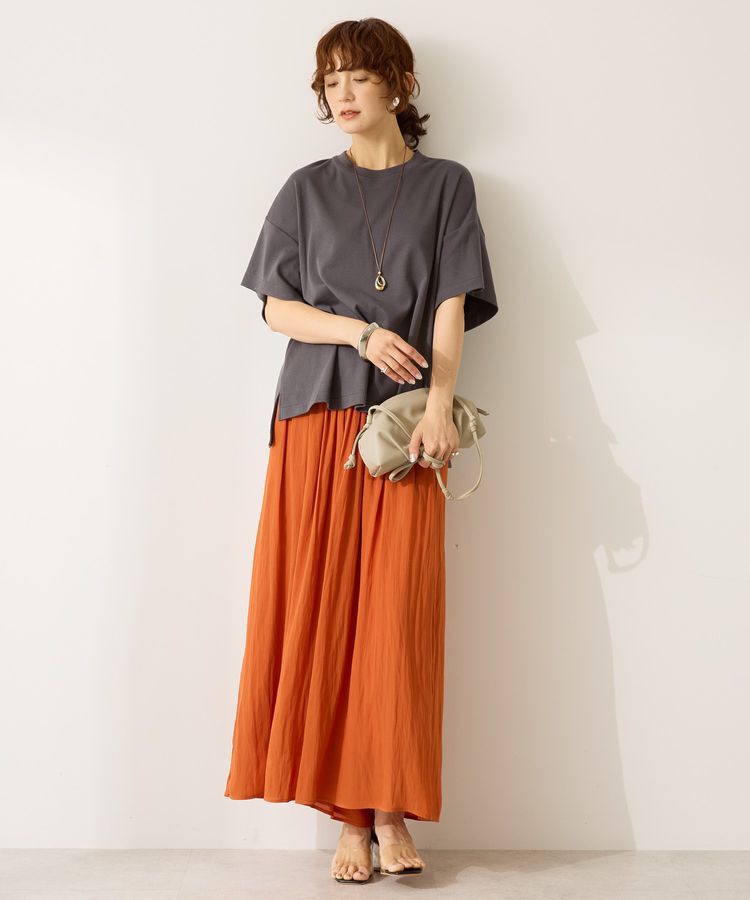 AMERICAN HOLIC「【選べる丈】接触冷感シフォンスカーチョ」|スカート|
