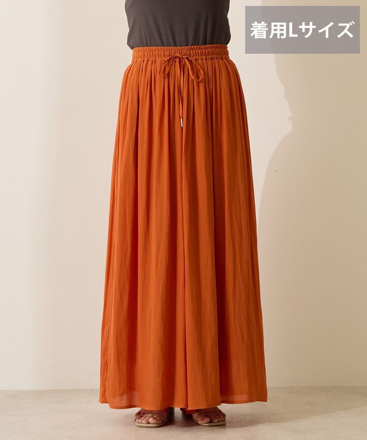 AMERICAN HOLIC「【選べる丈】接触冷感シフォンスカーチョ」|スカート|