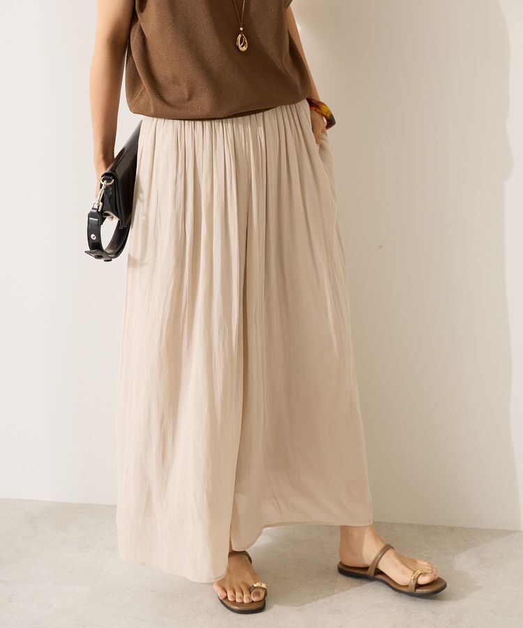 AMERICAN HOLIC「【選べる丈】接触冷感シフォンスカーチョ」|スカート|