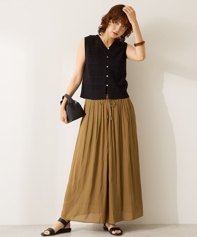 AMERICAN HOLIC「【選べる丈】接触冷感シフォンスカーチョ」|スカート|