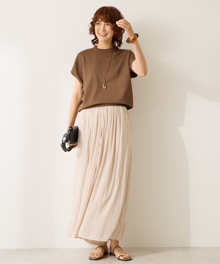 AMERICAN HOLIC「【選べる丈】接触冷感シフォンスカーチョ」|スカート|