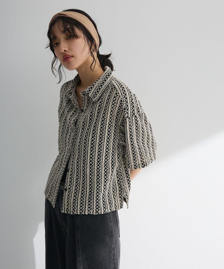 Green Parks「インド綿 衿付きレースシャツ」|シャツ・ブラウス|