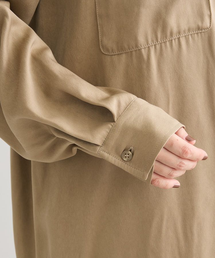 Green Parks「・SUGAR SPOON サテンオーバーシャツ」|シャツ・ブラウス|