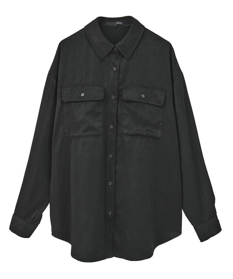 Green Parks「・SUGAR SPOON サテンオーバーシャツ」|シャツ・ブラウス|