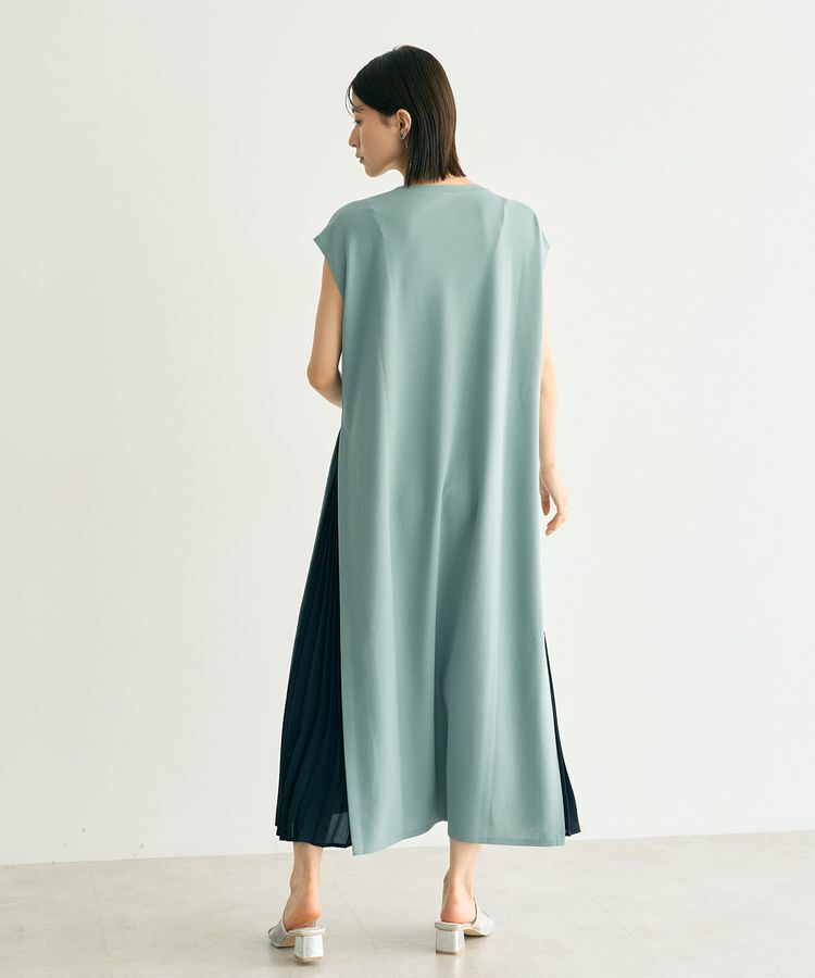 YECCA VECCA「ベルテッドプリーツ切替ワンピース」|ワンピース|
