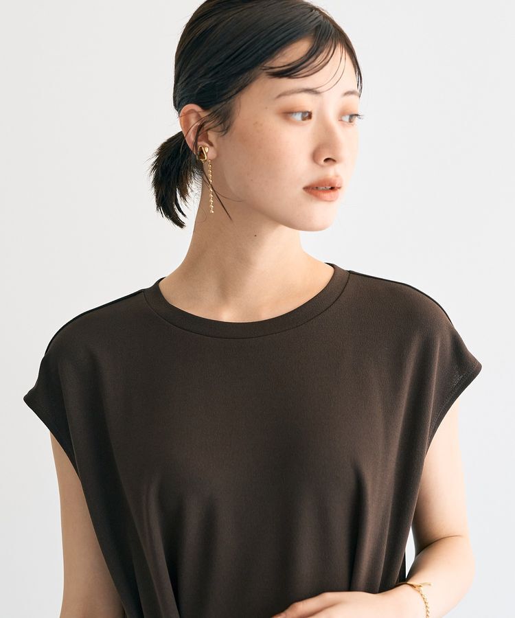 YECCA VECCA「ベルテッドプリーツ切替ワンピース」|ワンピース|