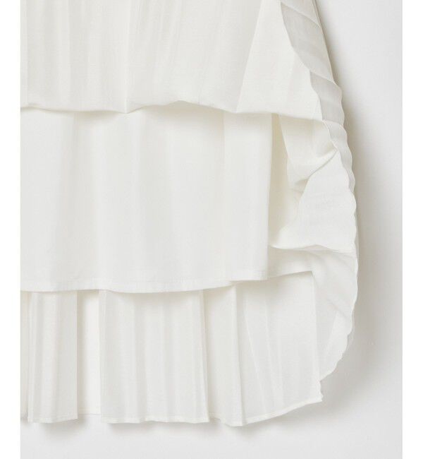 allureville「オーガンジーフェードプリーツスカート」|スカート|