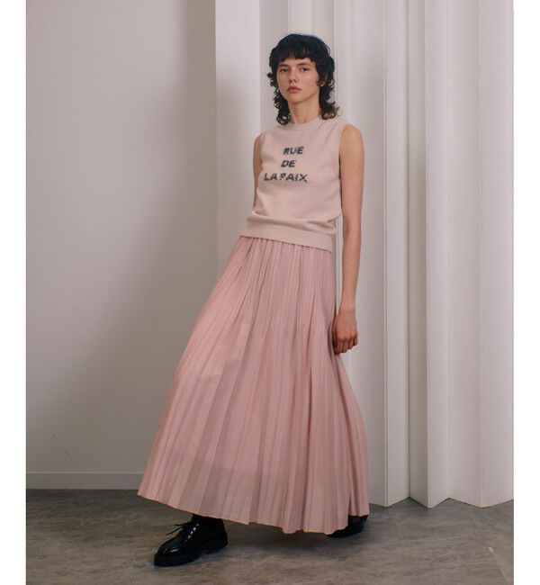 allureville「オーガンジーフェードプリーツスカート」|スカート|