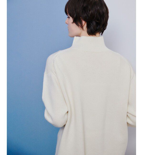 allureville「シャギーラメロゴインターシャプルオーバー」|ニット・セーター|