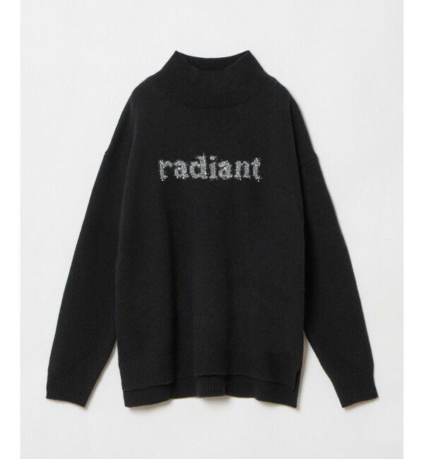 allureville「シャギーラメロゴインターシャプルオーバー」|ニット・セーター|