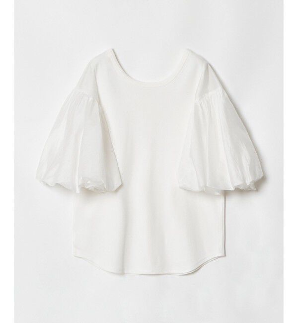 allureville「フライスコンビボリュームスリーブプルオーバー」|Tシャツ・カットソー|