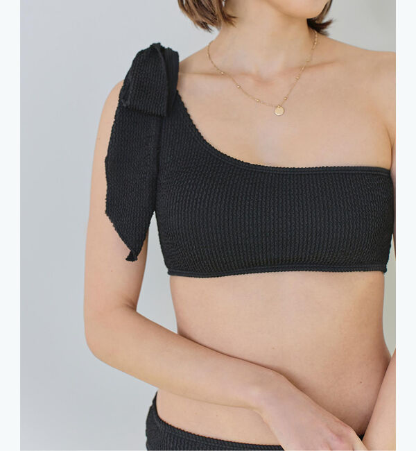 SEA DRESS「uneuneワンショルダーリボンビキニ/水着」|ビキニ|