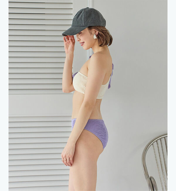 SEA DRESS「uneuneワンショルダーリボンビキニ/水着」|ビキニ|