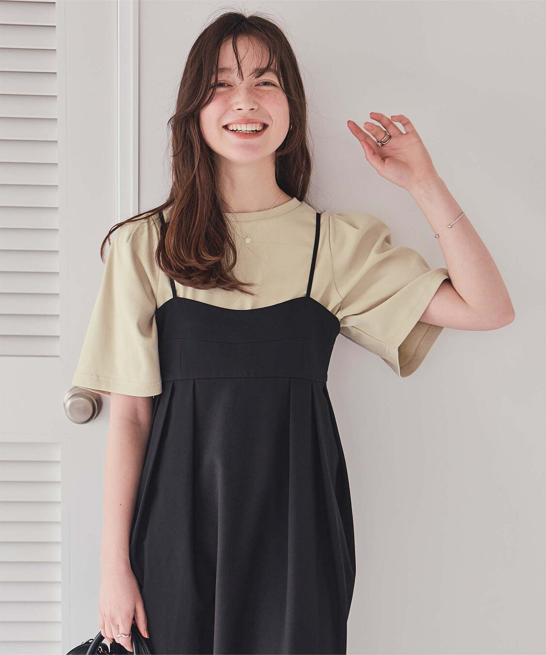 titivate「クルーネックタックスリーブトップス」|Tシャツ・カットソー|