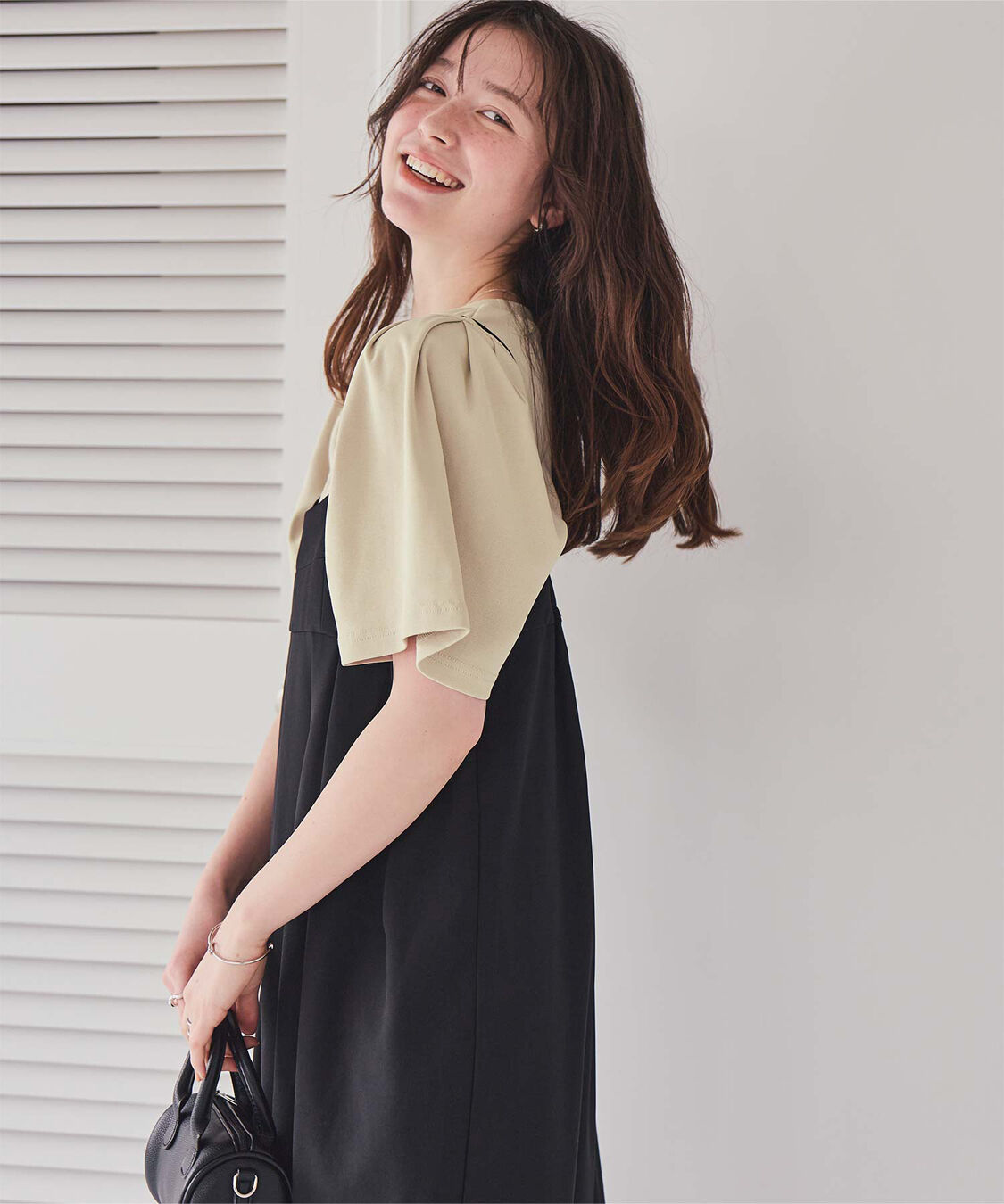 titivate「クルーネックタックスリーブトップス」|Tシャツ・カットソー|