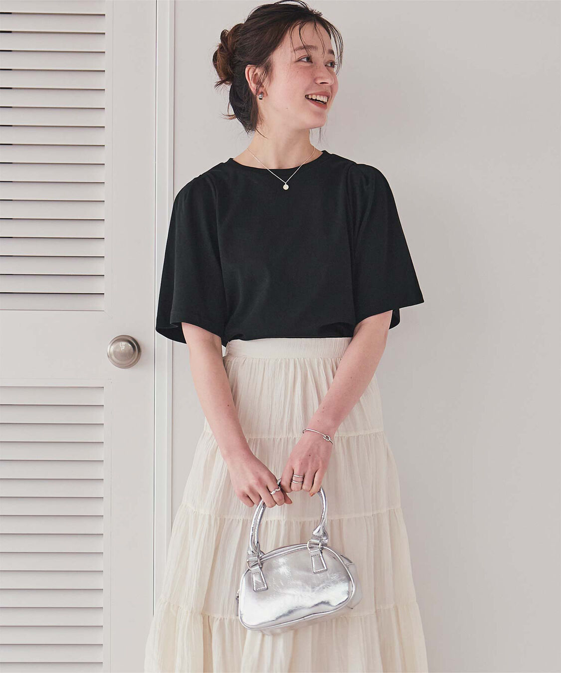 titivate「クルーネックタックスリーブトップス」|Tシャツ・カットソー|
