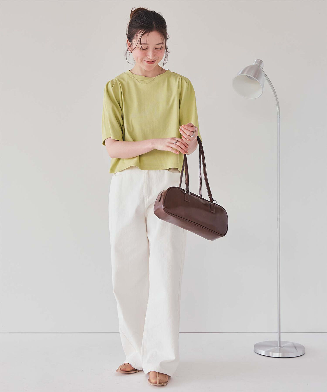 titivate「クルーネックタックスリーブトップス」|Tシャツ・カットソー|