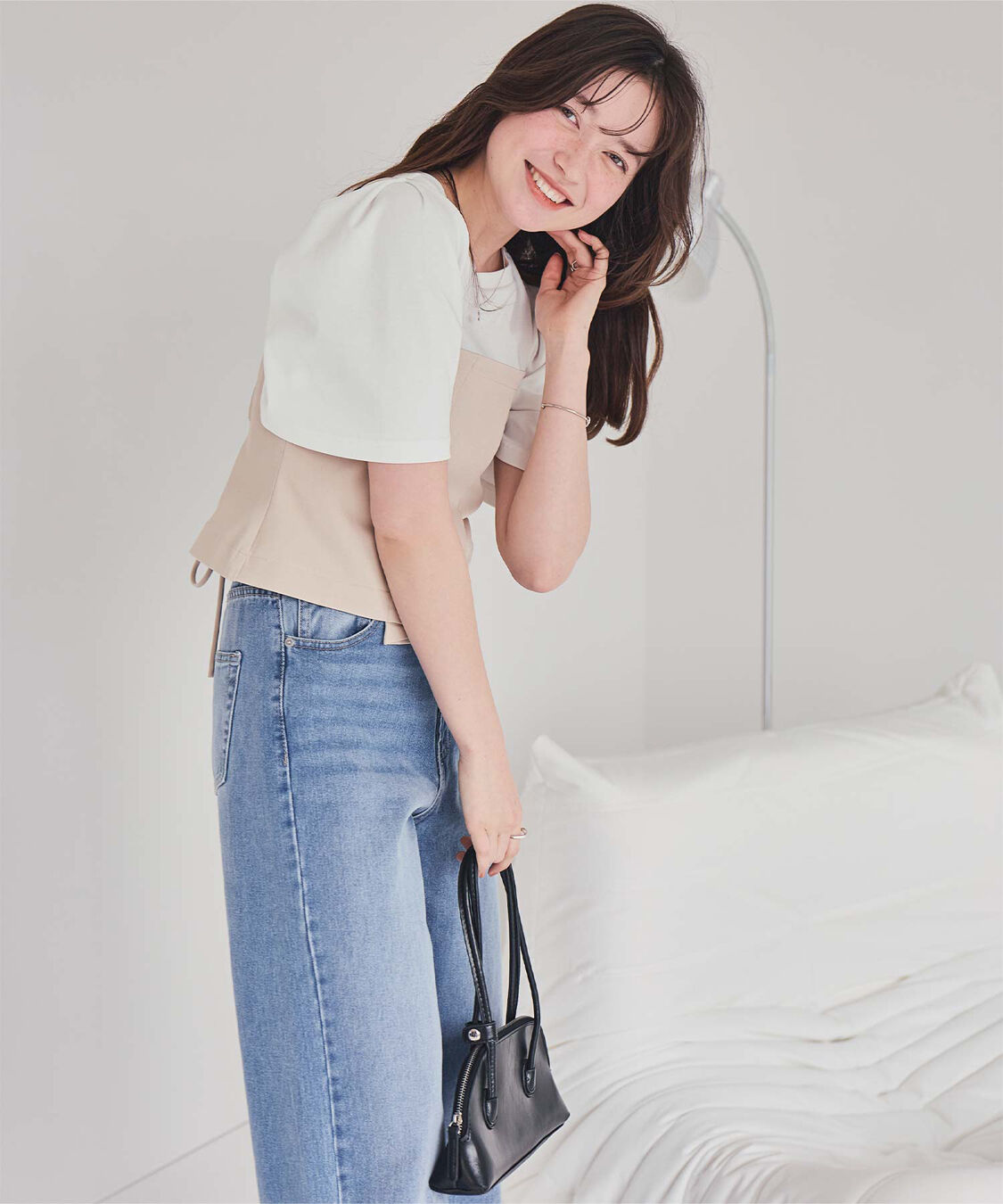 titivate「クルーネックタックスリーブトップス」|Tシャツ・カットソー|