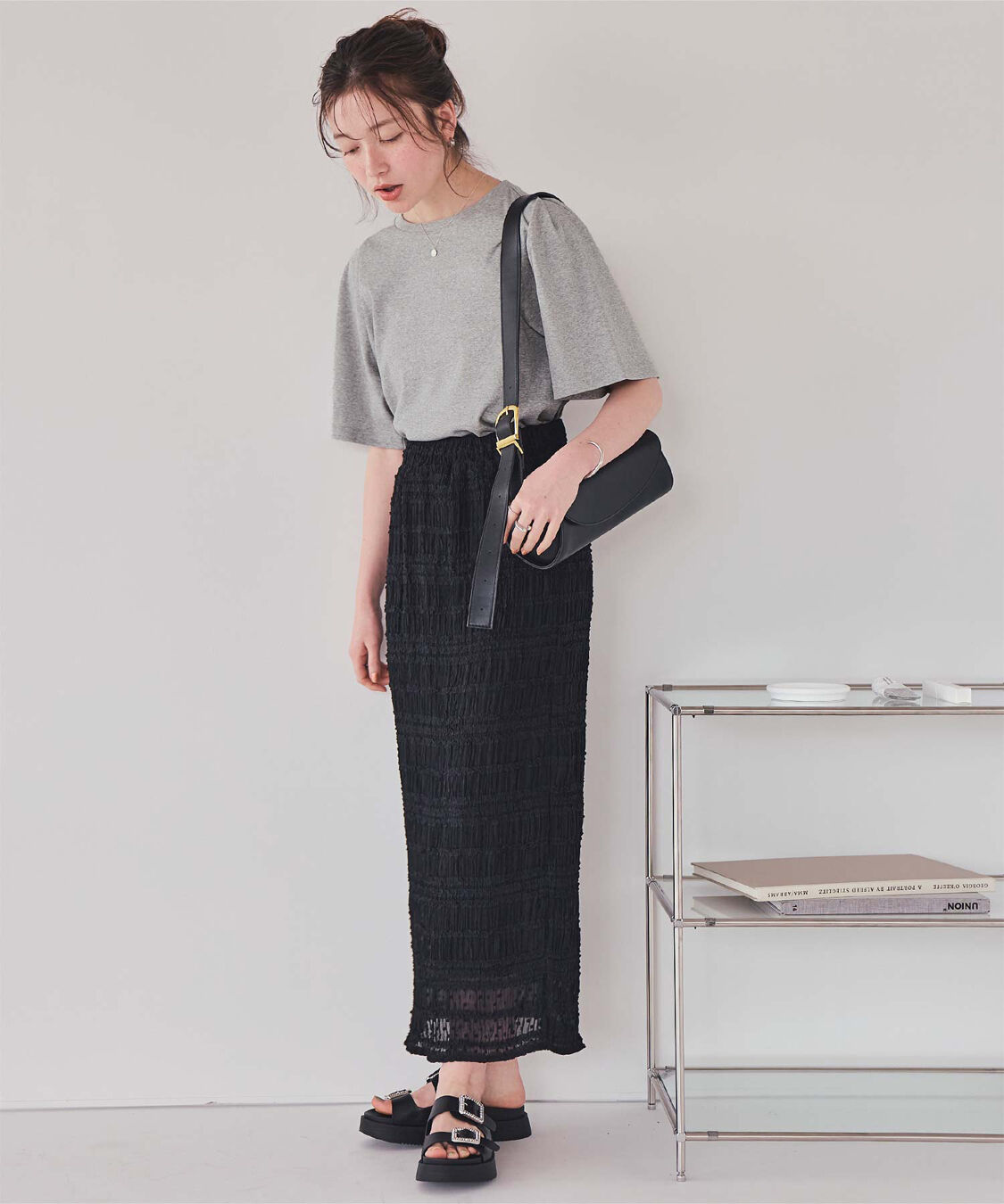 titivate「クルーネックタックスリーブトップス」|Tシャツ・カットソー|