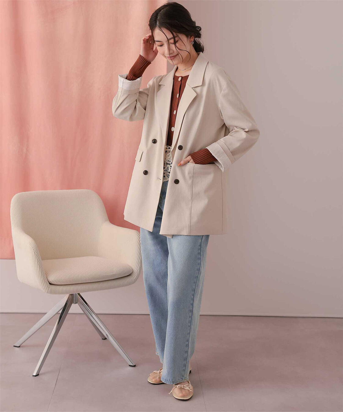 titivate「ストレートシルエットデニムパンツ」|デニム|