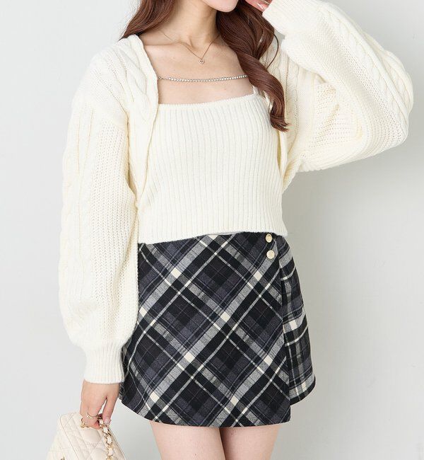  「ケーブルニットアンサンブル」|ニット・セーター|