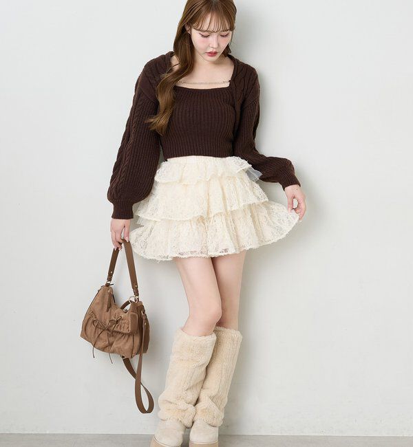  「ケーブルニットアンサンブル」|ニット・セーター|