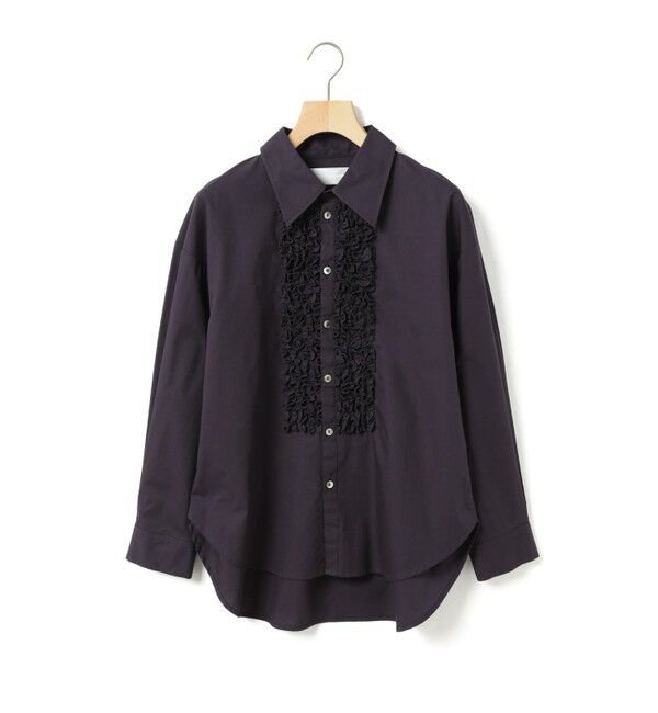 MARMARMAR「MARMARMAR フリルドレスシャツ」|シャツ・ブラウス|ネイビー